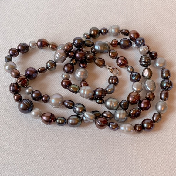 Honora Multicolor Cultured Freshwater Pearl Necklace, 36" single strand - Picture 2 of 9